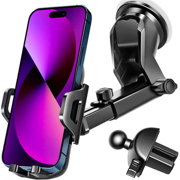 Autotelefonhalter, Fenster, Kühlergrill, Cockpit, Auto-Armaturenbrett, Autogitter, für das Telefon, Schwarz