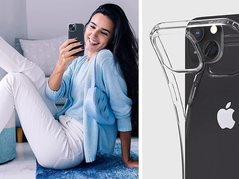 Etuiový obal Spigen Liquid Crystal pre Apple iPhone 13 Crystal Clear