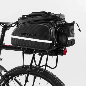 Taška na kolo Rockbros A6-6 do kufru, 35 l, s vyklápěcími kapsami - černá