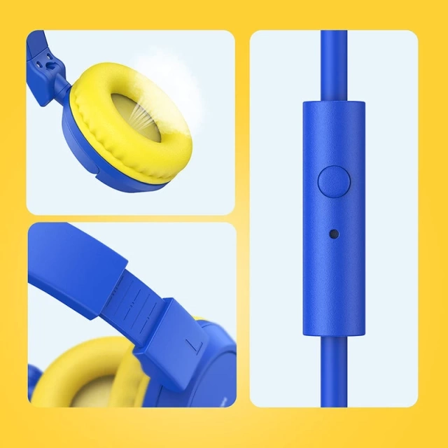 Joyroom On-Ear-Kopfhörer 3,5 mm Miniklinke für Kinder Kinder blau (JR-HC1 blau)