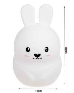 LED silikonová noční lampa pro děti 9 barev Lamp Bunny králík dálkové ovládání