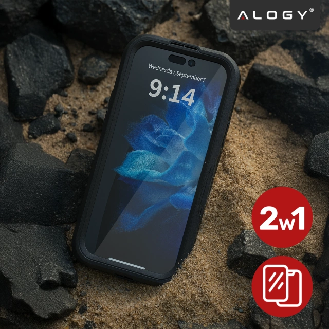 Vodotesné puzdro Alogy HydroArmor™ IP68 s priehľadným zadným pancierovým krytom 360 pre MagSafe pre Apple iPhone 16 Pro Max