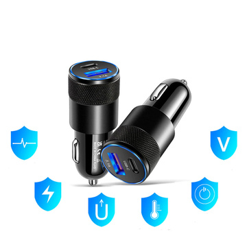 Alogy Car Charger USB-C Type C USB 3.1A Black 1m Cable USB-C to Lightning Case