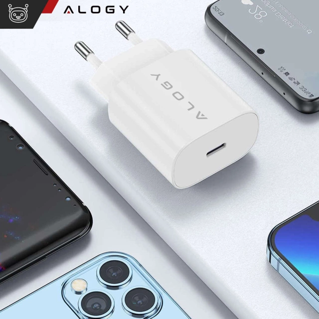 Schnelles 30-W-USB-C-Wandladegerät USB Typ C GaN PD für iPhone Alogy Cube Weiß