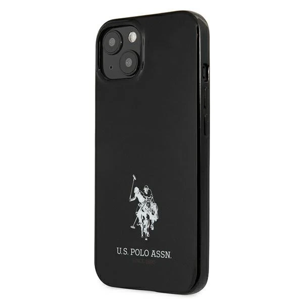 Pevné puzdro US Polo Horses Logo na telefón iPhone 13 mini 5,4" čierna/čierna