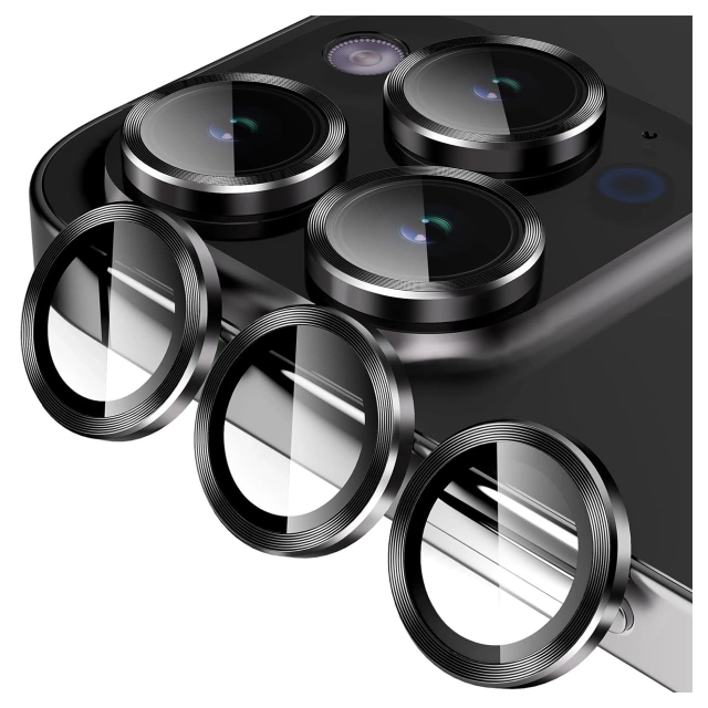 Sklo pre Apple iPhone 16 Pro / 16 Pro Max Cover Cover Lens 3mk Lens Protection Pro Black Protective Cover