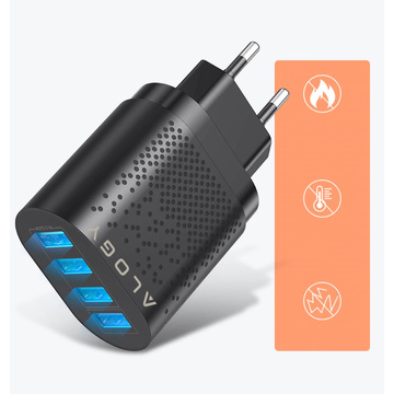 Alogy 4x USB Quick Charge 3.0 2.4A wall charger Black