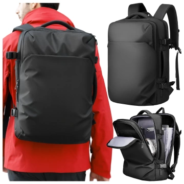 Mark Ryden 17,3" Laptop-Reiserucksack, vielseitig und wasserdicht, 28 l (49 × 33 × 12 cm) – Schwarz