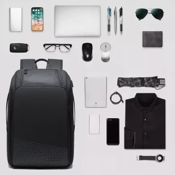 Bange Waterproof Backpack for Laptop 15.6" City Travel 45x30x16 cm for Work Airplane Men's Women's with USB Port Black