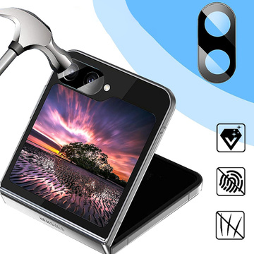 Захисне скло для камери Samsung Galaxy Z Flip 5, Lens Full Camera Glass накладка, чорне