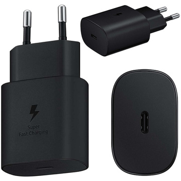 Nástěnná nabíječka 3,6A 25W rychlé napájení PD USB-C Type-C Single Black