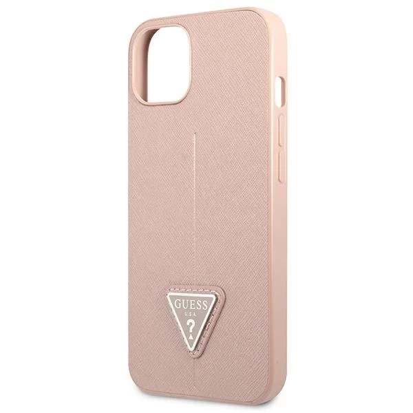 Guess GUHCP13SPSATLP iPhone 13 mini 5.4" pink/pink hardcase SaffianoTriangle Logo