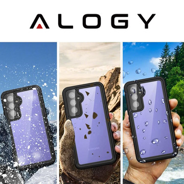 Waterproof case for Samsung Galaxy A54 5G 360 Alogy Armored Armor IP68 with lanyard Black