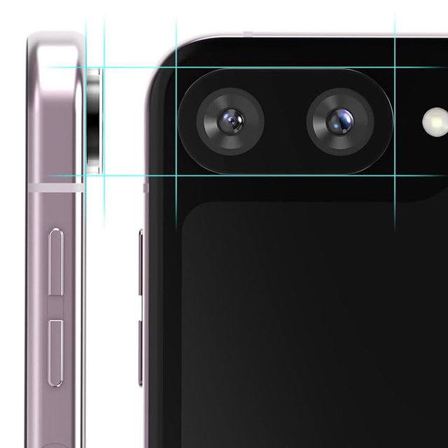 Protective glass for the camera lens for Samsung Galaxy Z Flip 5, Lens Full Camera Glass overlay, black