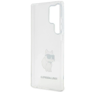 Ochranné puzdro na telefón Karl Lagerfeld KLHCS23LHNCHTCT pre Samsung Galaxy S23 Ultra S918 priehľadné pevné puzdro Ikonik Choupette