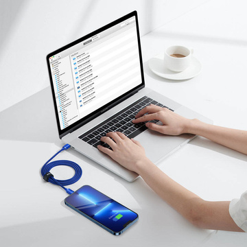 Kábel 1,2 m Baseus Crystal Shine USB-C typu C do Lightning PD 20W Niebieski
