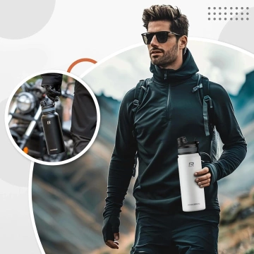 Rockbros 35210029005 cyklistická termolahev na nápoje 530 ml - bílá
