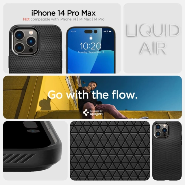 Etui Spigen Liquid Air pro Apple iPhone 14 Pro Max Matte Black