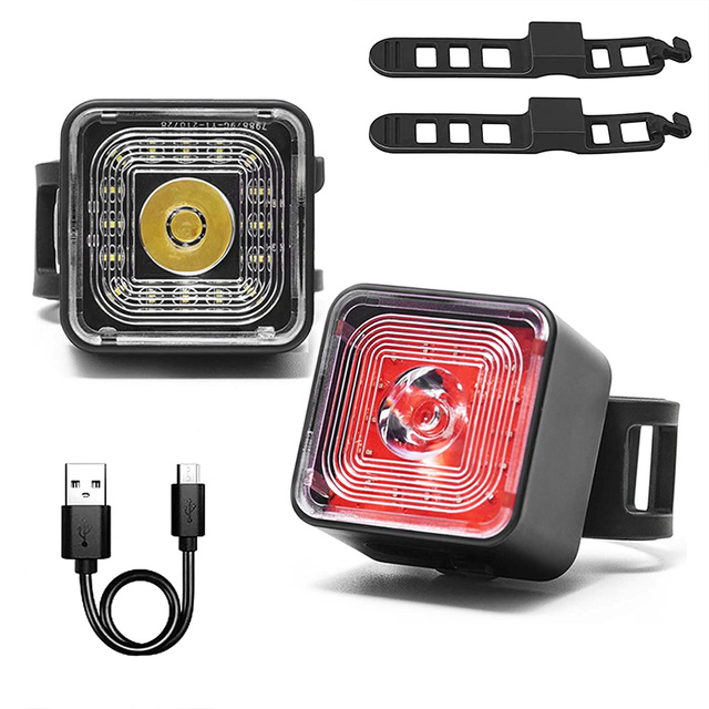Zadné predné svetlo na bicykel 2 v 1 Inteligentná baterka na bicykel Vodotesné predné a zadné svetlo 120lm IP66