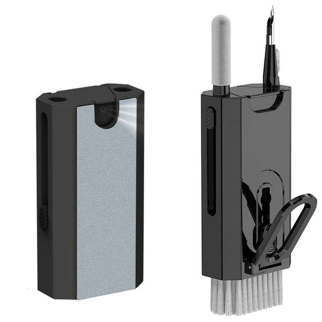 Multifunkčný čistič Alogy Cleaner Set Sada na čistenie obrazovky klávesnice 8v1 pre telefóny, notebooky, počítače Čierna