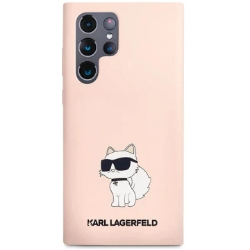 Karl Lagerfeld KLHCS23LSNCHBCP pre Samsung Galaxy S23 Ultra S918 pevné puzdro Silikónová Choupette ružová/ružová