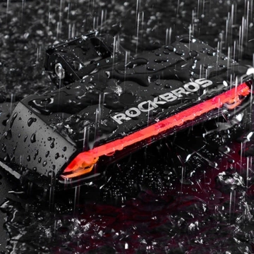 Rockbros LKWD-R1 rear bicycle light with laser and remote control, micro USB cable - USB-A - black