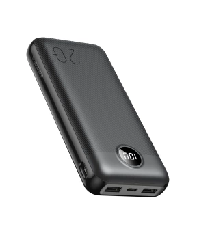 Powerbank Зовнішній акумулятор VEGER L20S - 20 000mAh LCD Quick Charge PD 20W чорний (VP2039PD / W2039PD )
