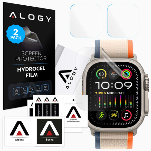 2x Alogy Hydrogel Hydrogel Protective Film for Smartwatch for Apple Watch Ultra/Ultra 2 49mm
