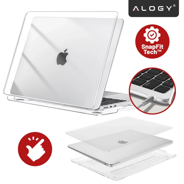 Pevné puzdro Etui Alogy pre Apple Macbook Air 13 2022 M2 A2681 13,6" Przezroczyste