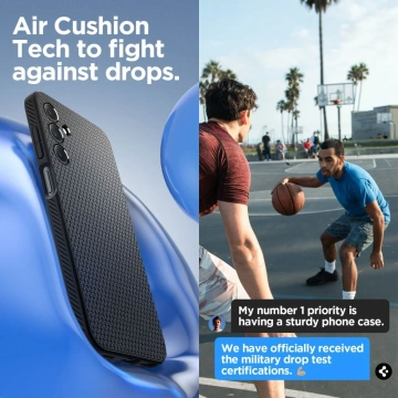 Etui Spigen Liquid Air für Samsung Galaxy A15 4G / 5G Mattschwarz