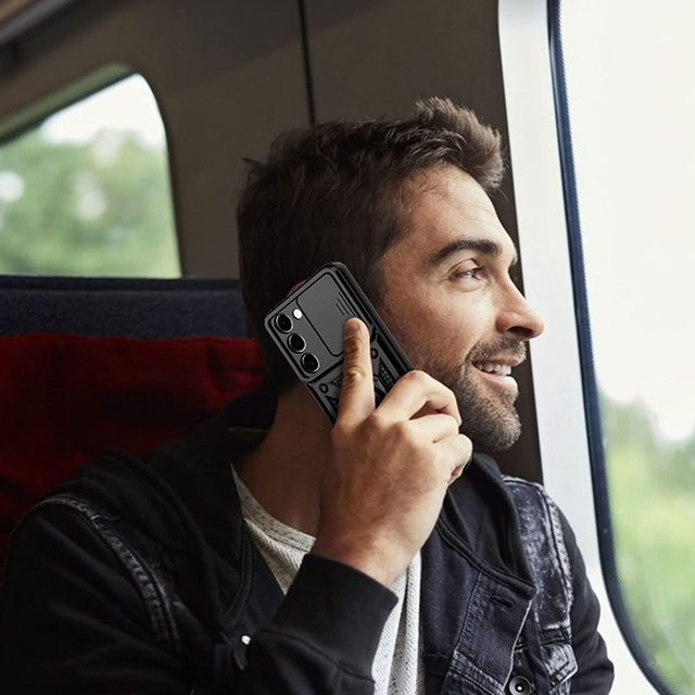 Alogy Camshield Stand Ring Case with Camera Cover для Samsung Galaxy S23 Plus Armored Black