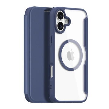 iPhone 16 Dux Ducis Skin X Pro MagSafe Case Flip Blue