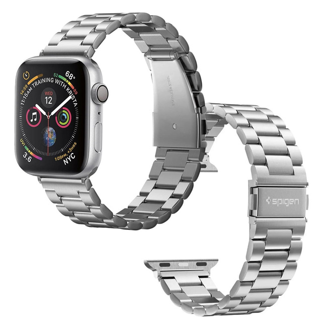 Spigen modern fit band apple watch 4 / 5 / 6 / 7 / 8 / se / ultra (42 / 44 / 45 / 49 мм) срібло