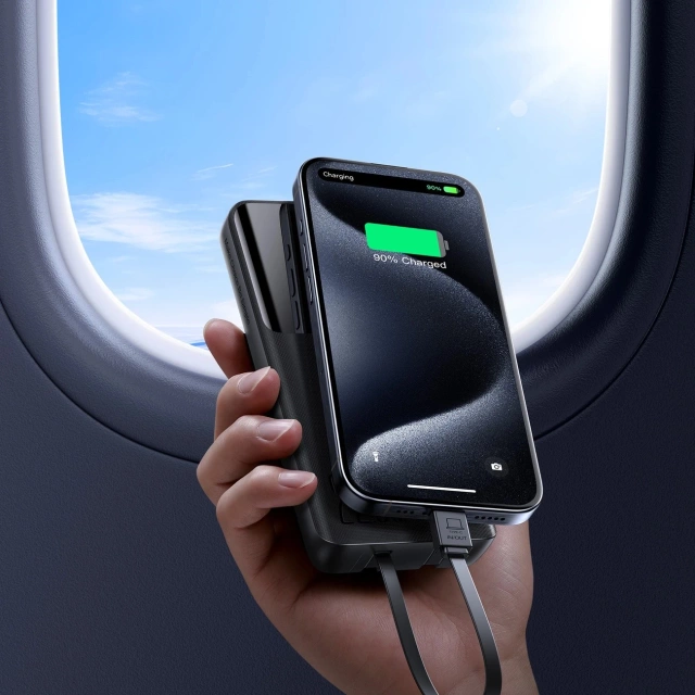 Powerbanka Joyroom 10 000 mAh 22,5 W s 2 káblami – pripravená na nabíjanie