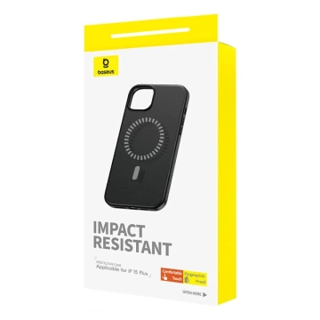 Магнітний чохол Baseus Fauxther Series для iPhone 15 Plus (чорний)
