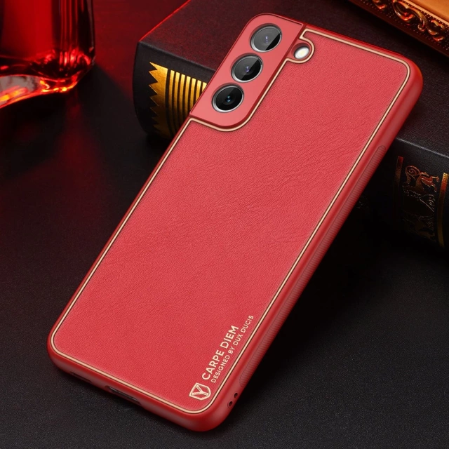 Dux Ducis Yolo elegante Hülle aus ökologischem Leder für Samsung Galaxy S22 (S22 Plus) rot