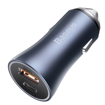 Baseus Golden Contactor Pro Autoladegerät, 2x USB, 40W (grau)