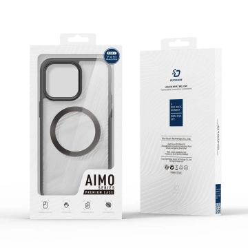 Броньований чохол для iPhone 15 Pro Max з MagSafe Dux Ducis Aimo Mag - чорний