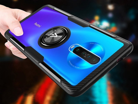 Alogy Ring Holder Clear Armor Case для Xiaomi Redmi K30 / Poco X2 Black Alogy Glass