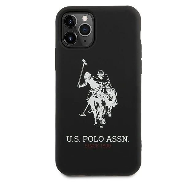 US Polo USHCN65SLHRBK phone case for Apple iPhone 11 Pro Max black/black Silicone Collection