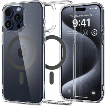 Spigen Ultra Hybrid Mag MagSafe Case for Apple iPhone 15 Pro Graphite
