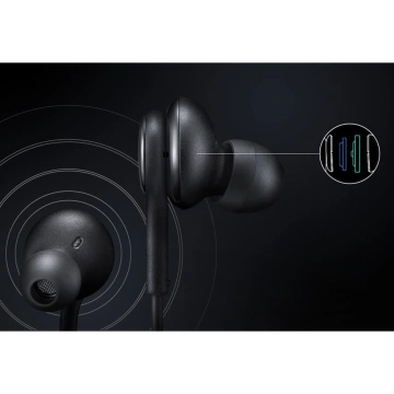 Slúchadlá do uší Samsung 3,5 mm mini jack s diaľkovým ovládaním a mikrofónom v čiernej farbe (EO-IA500BBEGWW)
