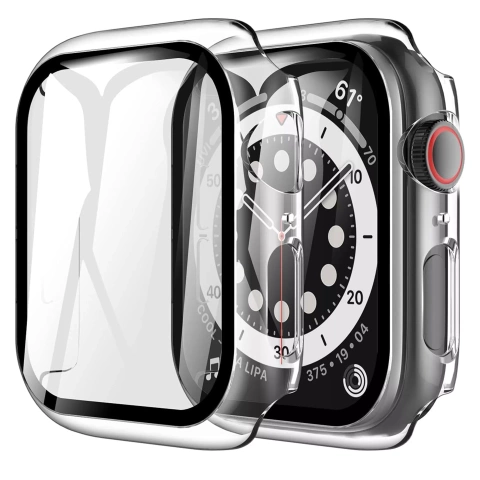Alogy Protector Case 2-in-1 Protective Case with Glass for Apple Watch 10 46mm Transparent