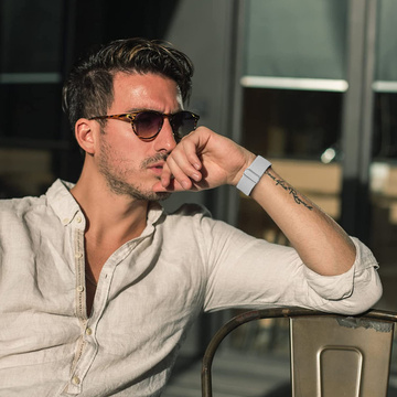 Гнучкий ремінець, універсальний нейлоновий ремінець Alogy Nylon Smartwatch 22 мм, білий