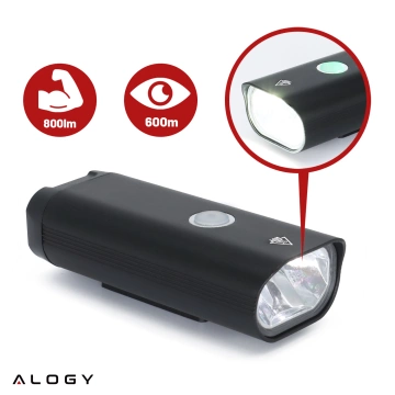 Světlo na kolo Přední LED světlo na kolo Osvětlení na kolo Vodotěsné IPX5 Alogy P12 Bike Light Black