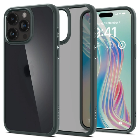 Etui Spigen Ultra Hybrid, mrazově zelená pro iPhone 15 Pro
