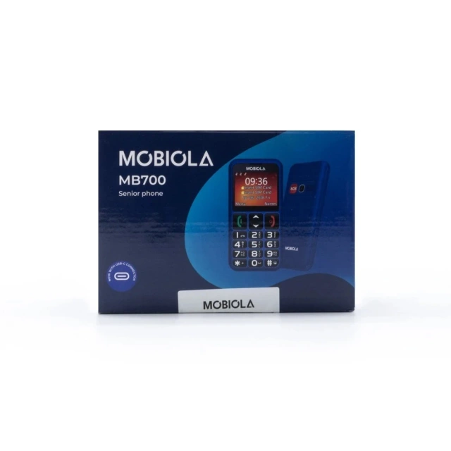 GSM-телефон Mobiola MB700 Blue 2G з настільним зарядним пристроєм для людей похилого віку