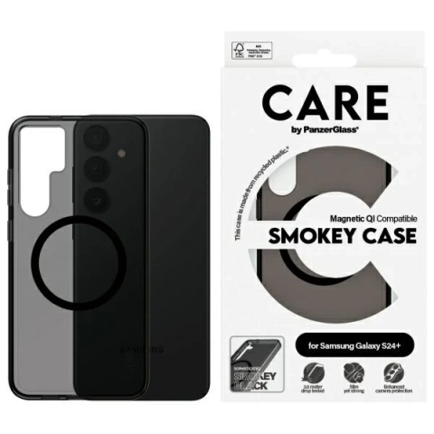 Kryt Etui pre Samsung Galaxy S24 CARE od PanzerGlass Flagship QI Case Dymny