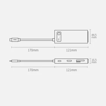 Baseus Metal Gleam Series multifunktionaler USB HUB 7in1 Typ C HDMI TF PD Kartenleser grau (WKWG020113)