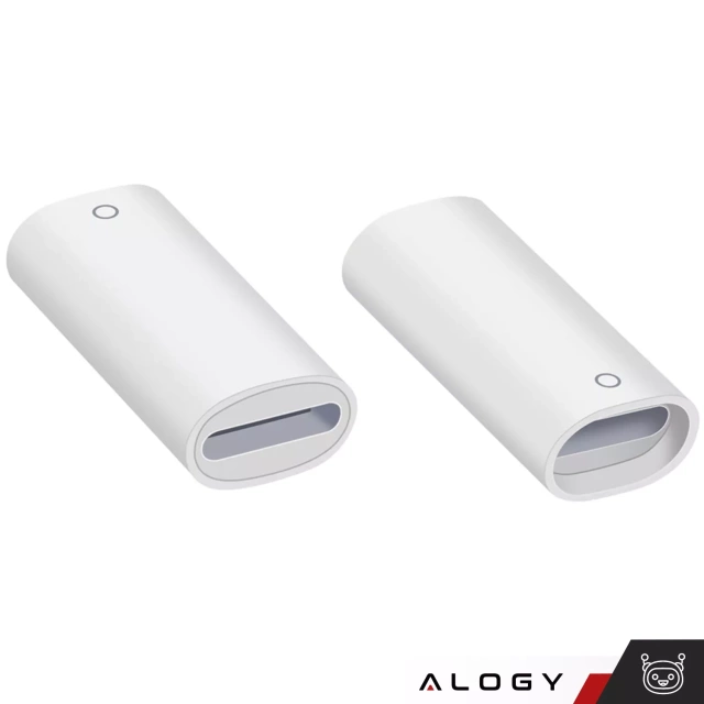 Зарядний адаптер Alogy Pencil для стилуса Lightning - кабель-адаптер для заряджання Lightning-ручки Apple Pen, білий